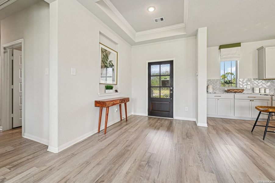 Furnished interior view inside a new home in Villas Las Flores, Floresville (Image 9).