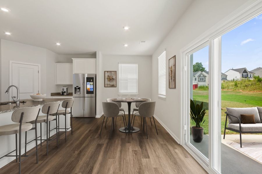 Kitchen, Dining Area and Patio