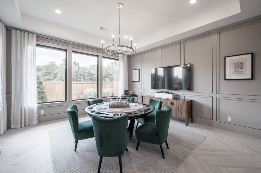 Representative furnished interior of a home built from the Carignan by Tri Pointe Homes in Dunham Pointe, Cypress (Image 17).