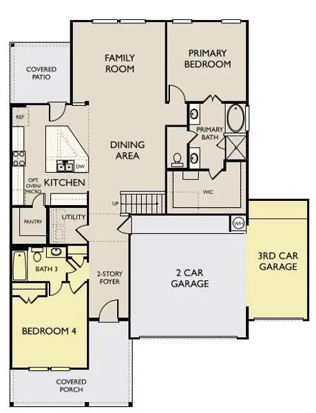 2D floor plan layout of this home in Austin Point, Richmond, TX (Image 3).
