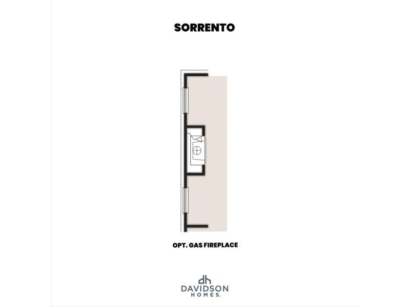 2D floor plan layout for the The Sorrento E by Davidson Homes LLC in Sundance Cove, Crosby, TX (Image 8).