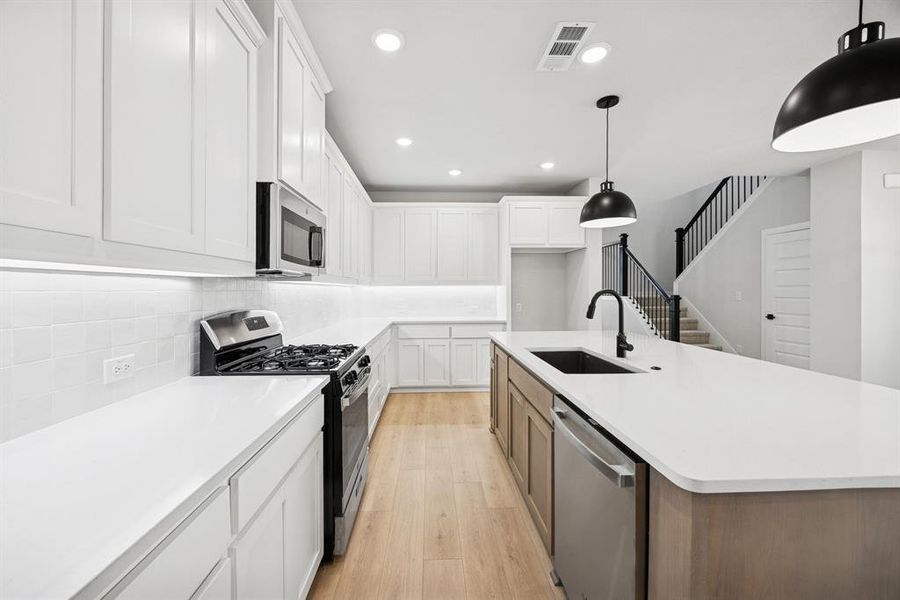 Furnished interior view inside a new home in Talia – Cottage Series, Mesquite (Image 8). Furnished interior view inside a new home in Talia – Cottage Series, Mesquite (Image 8).