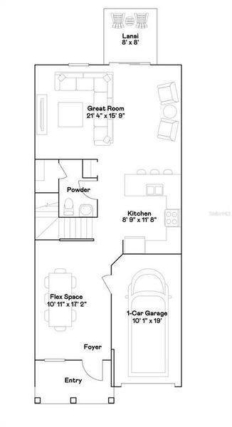 2D floor plan layout of this home in , Davenport, FL (Image 5).