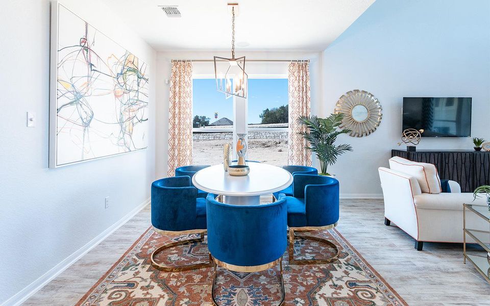 Furnished interior view inside a new home in Santa Rita Ranch, Liberty Hill (Image 15). Furnished interior view inside a new home in Santa Rita Ranch, Liberty Hill (Image 15).