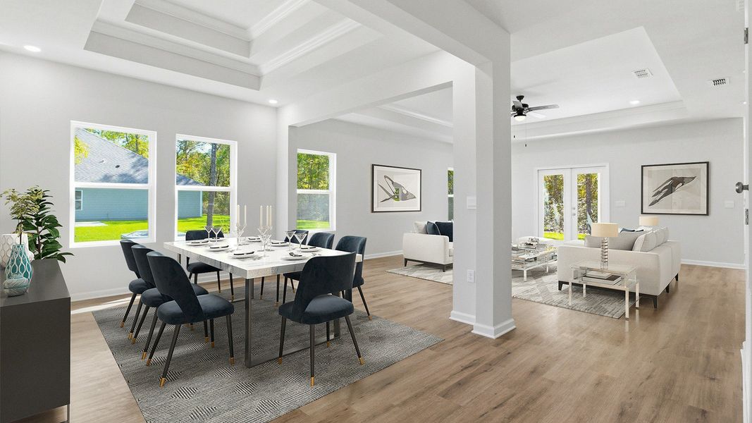 Furnished interior view inside a new home in Greystone, Crawfordville (Image 4).