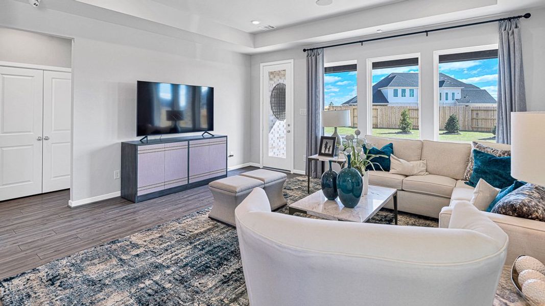 Furnished interior view inside a new home in Bridge Creek 45s and 50s, Cypress (Image 20).