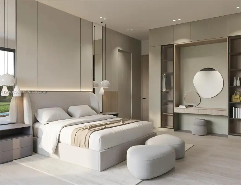 Furnished interior view inside a new home in , Miami Springs (Image 16).