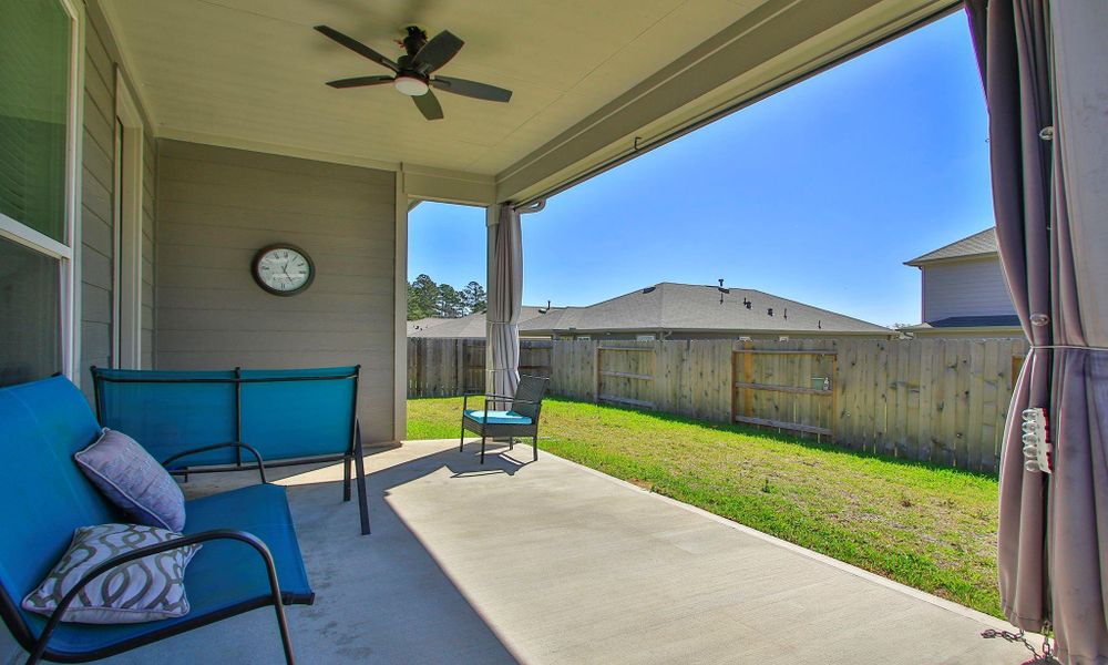 Exterior details and patio area of a home in , Magnolia (Image 3).