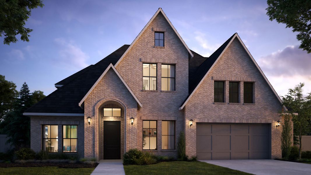 Representative exterior photo of a completed home built from the Stella by Southgate Homes in Windsong Ranch 71' Series, Prosper, TX (Image 1).