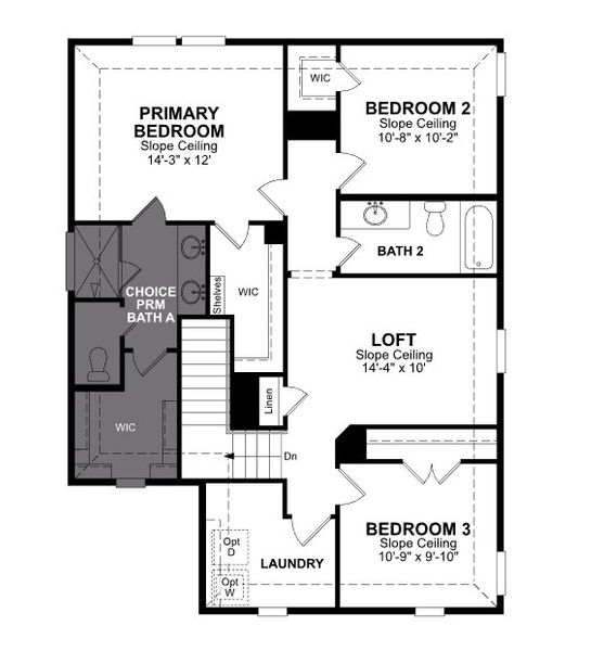 2D floor plan layout of this home in Veranda: Classic, San Antonio, TX (Image 2).