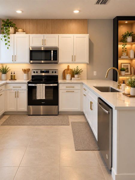 Furnished interior view inside a new home in , Florida City (Image 6).