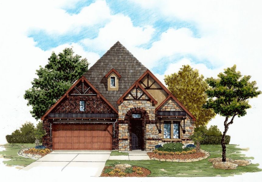 Representative rendering of the exterior for the 2830 by Texas Homes (Image 6).
