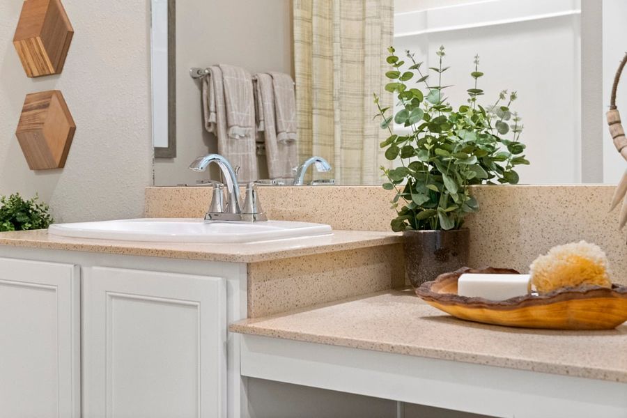 Vanity with knee space at secondary bath Vanity with knee space at secondary bath