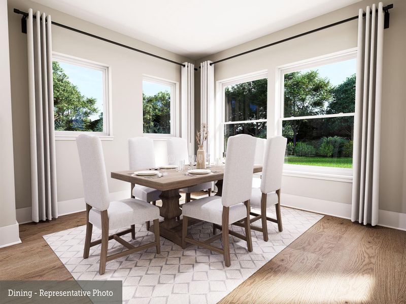 Furnished interior view inside a new home in The Woodlands Hills 70’, Willis (Image 7).