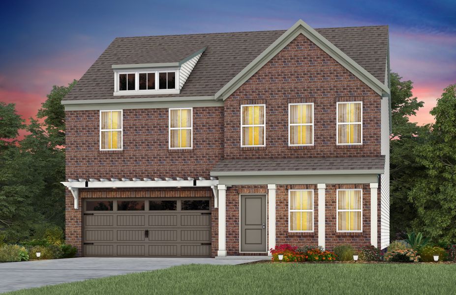 Front exterior of a new home in Riverstone, Monroe, NC, highlighting curb appeal (Image 20). Front exterior of a new home in Riverstone, Monroe, NC, highlighting curb appeal (Image 20).