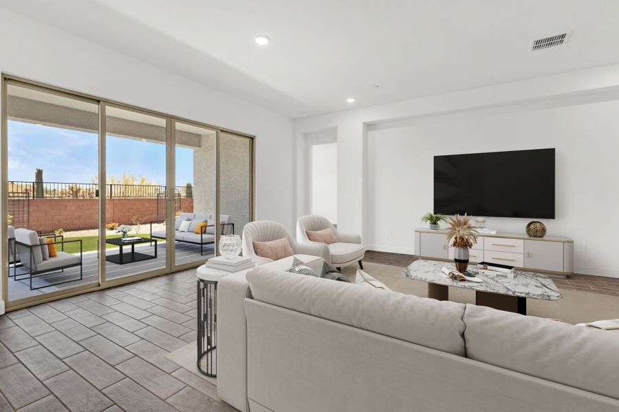 Furnished interior view inside a new home in Tavira at Twin Peaks, Marana (Image 4).