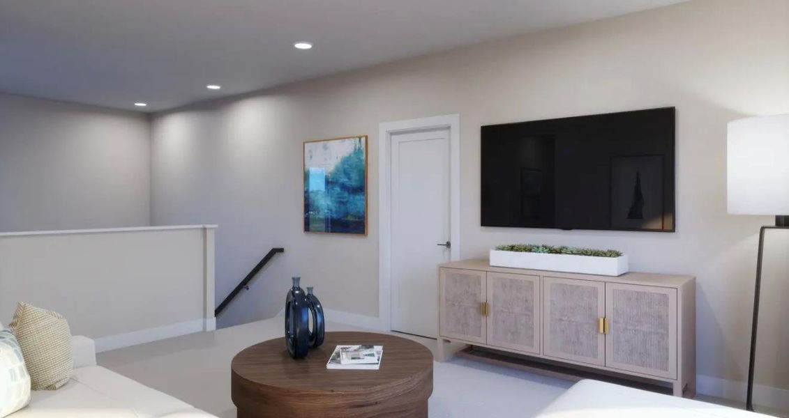 Furnished interior view inside a new home in Lariat, Liberty Hill (Image 3).