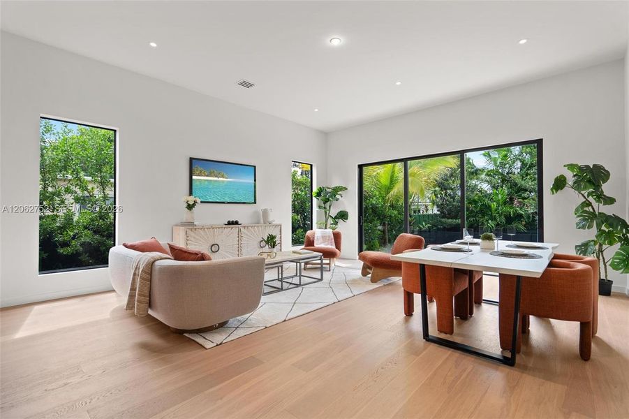 Furnished interior view inside a new home in , Miami (Image 7). Furnished interior view inside a new home in , Miami (Image 7).