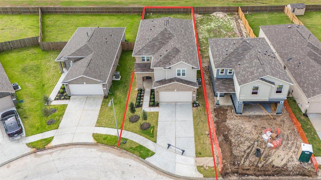 Amazing aerial shot of this gorgeous KB Home home situated on a large lot.