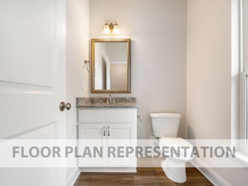 Athens 3 Bedroom Plan Powder Room | Ivey Homes