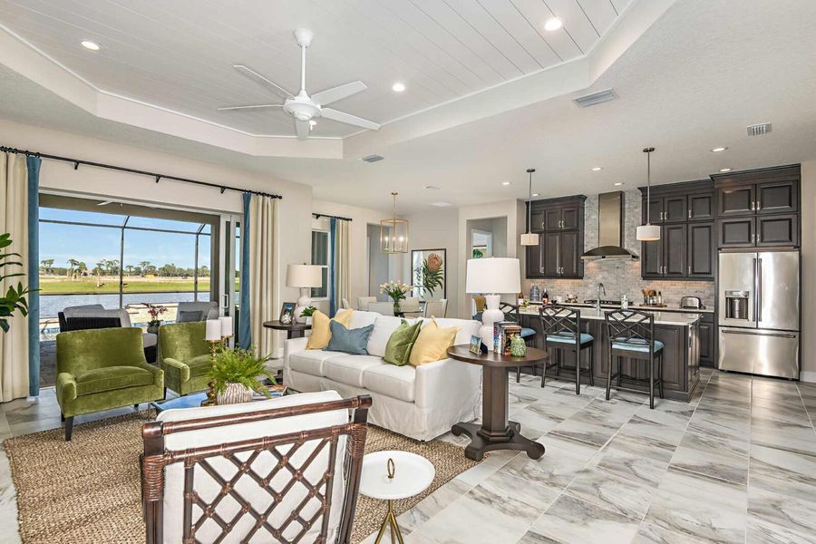 Furnished interior view inside a new home in Palm Grove, Lakewood Ranch (Image 7).
