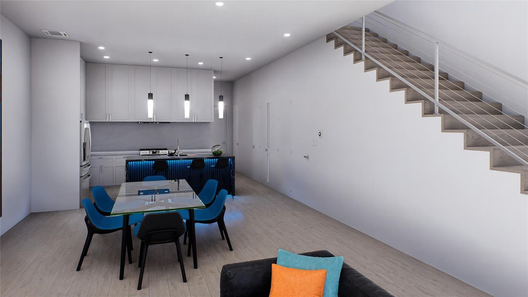 Furnished interior in a model home at Lago Pointe in Seabrook (Image 3).