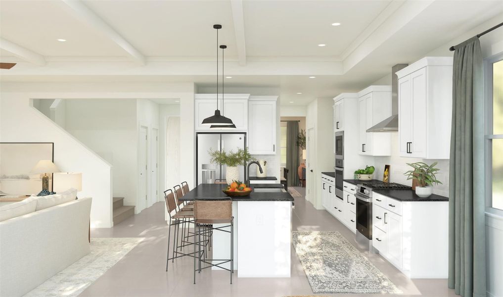 Stylish island kitchen (*Artist rendering used for illustration purposes only.) Stylish island kitchen (*Artist rendering used for illustration purposes only.)