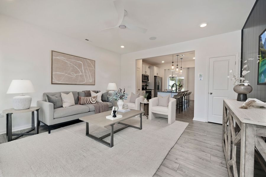 Representative furnished interior of a home built from the Miles II TH by True Homes in Ardmore Townhomes, Winston-Salem (Image 10).