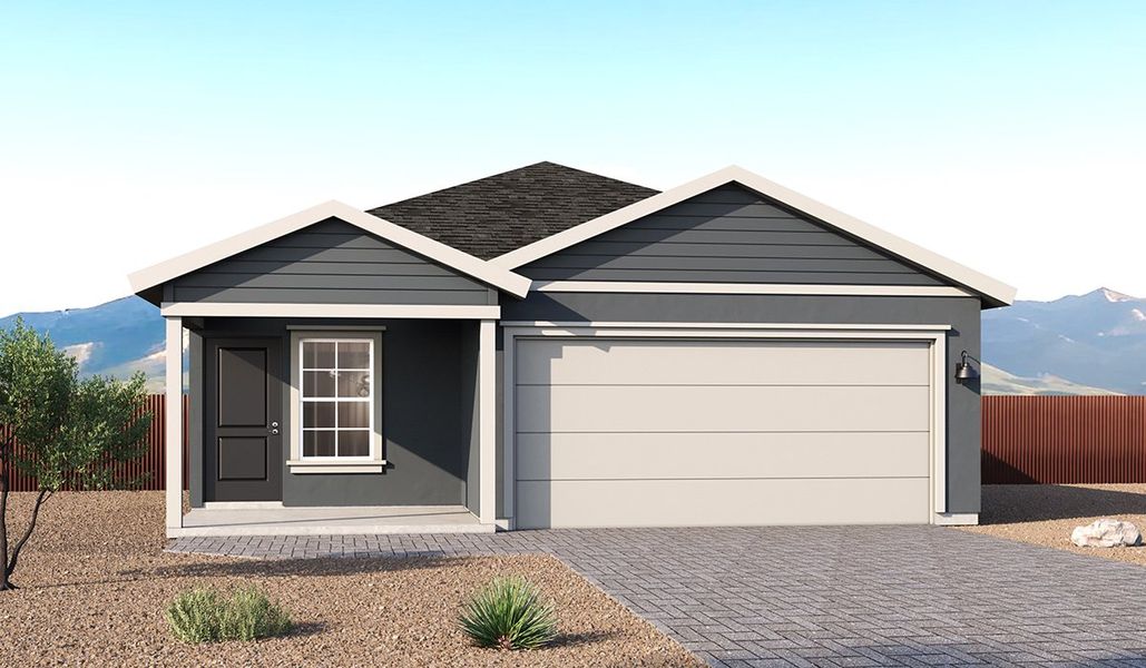 Representative exterior photo of a completed home built from the Plan by D.R. Horton in Redford Estates, Tucson, AZ (Image 2). Representative exterior photo of a completed home built from the Plan by D.R. Horton in Redford Estates, Tucson, AZ (Image 2).