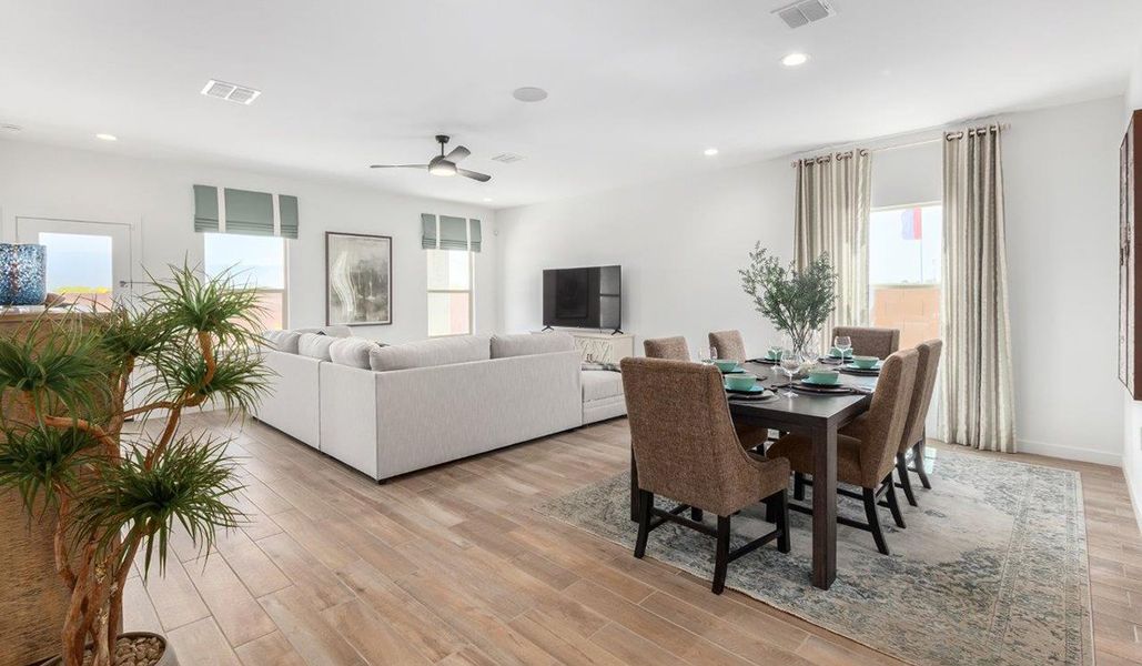 Furnished interior view inside a new home in Entrada Del Toro at Rancho Sahuarita, Sahuarita (Image 7). Furnished interior view inside a new home in Entrada Del Toro at Rancho Sahuarita, Sahuarita (Image 7).