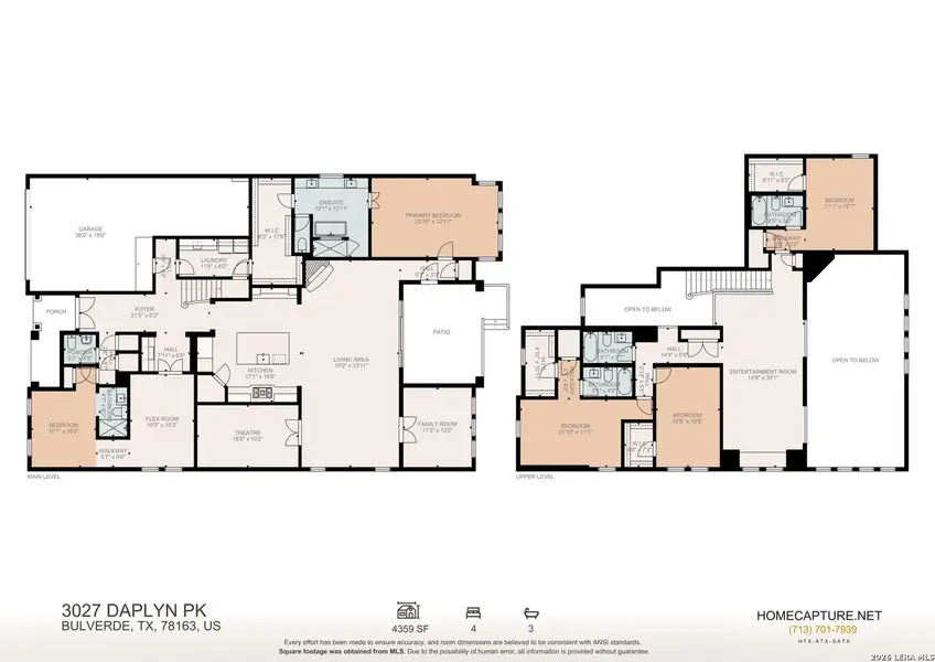 2D floor plan layout of this home in Ventana, Bulverde, TX (Image 5).