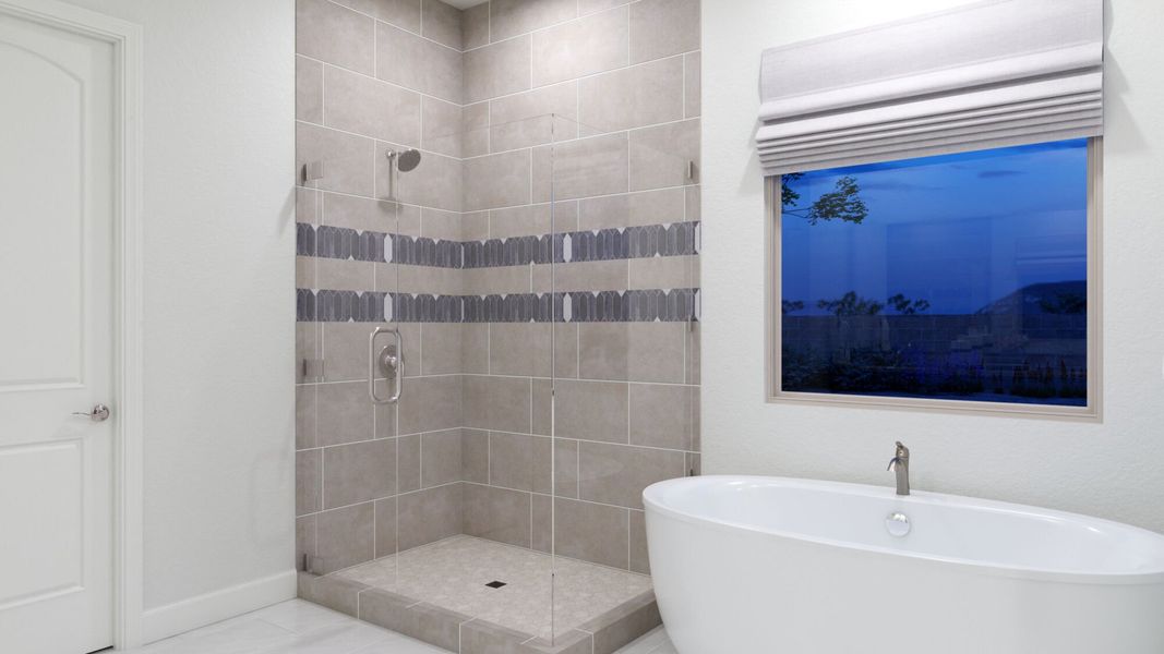 Owner's Bath w Soaking Tub and Shower - Virtual Photo