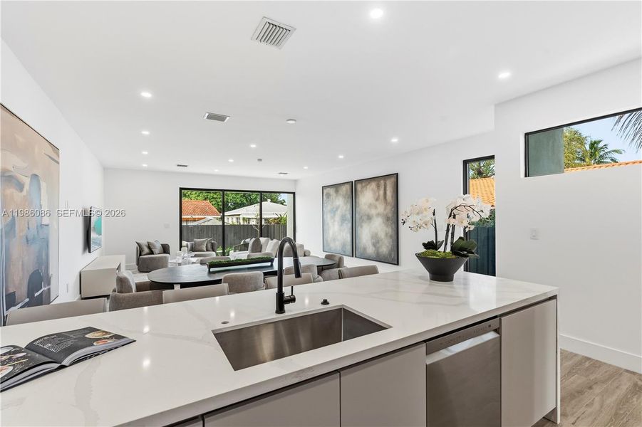 Furnished interior view inside a new home in , Miami (Image 16). Furnished interior view inside a new home in , Miami (Image 16).