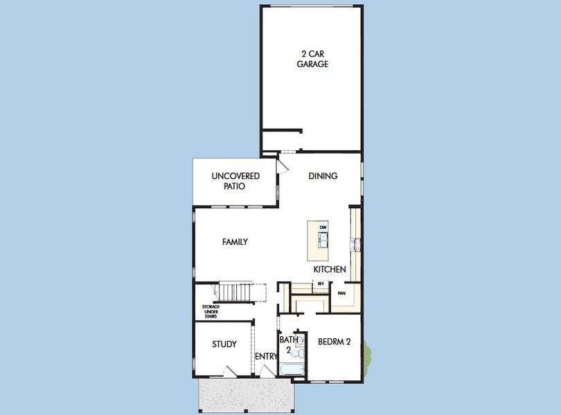 2D floor plan layout for the The Westchase by David Weekley Homes in Heritage Green – The Classic Collection, Columbia, TN (Image 3). 2D floor plan layout for the The Westchase by David Weekley Homes in Heritage Green – The Classic Collection, Columbia, TN (Image 3).
