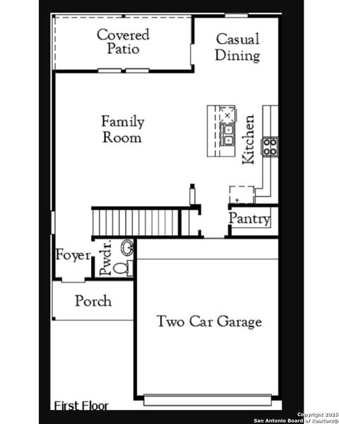 2D floor plan layout of this home in Garden Grove, Schertz, TX (Image 2).