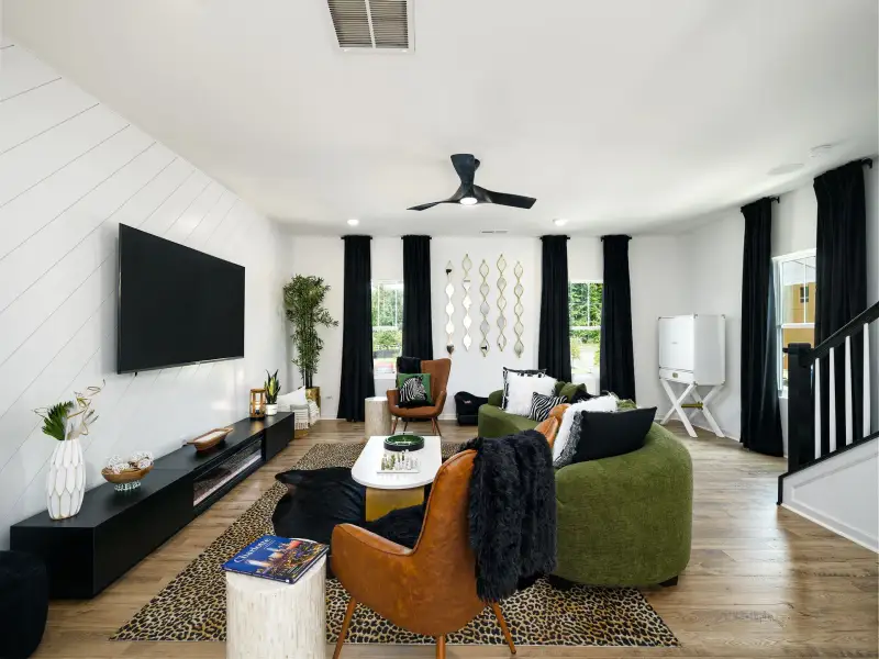 Furnished interior view inside a new home in Dukes Ridge, Charlotte (Image 9).
