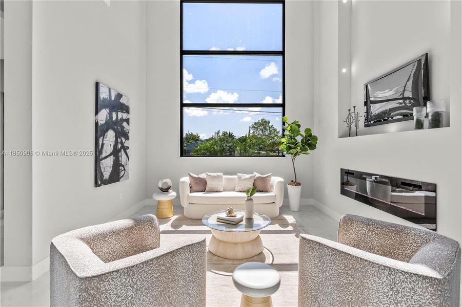 Furnished interior view inside a new home in , Miami (Image 37).