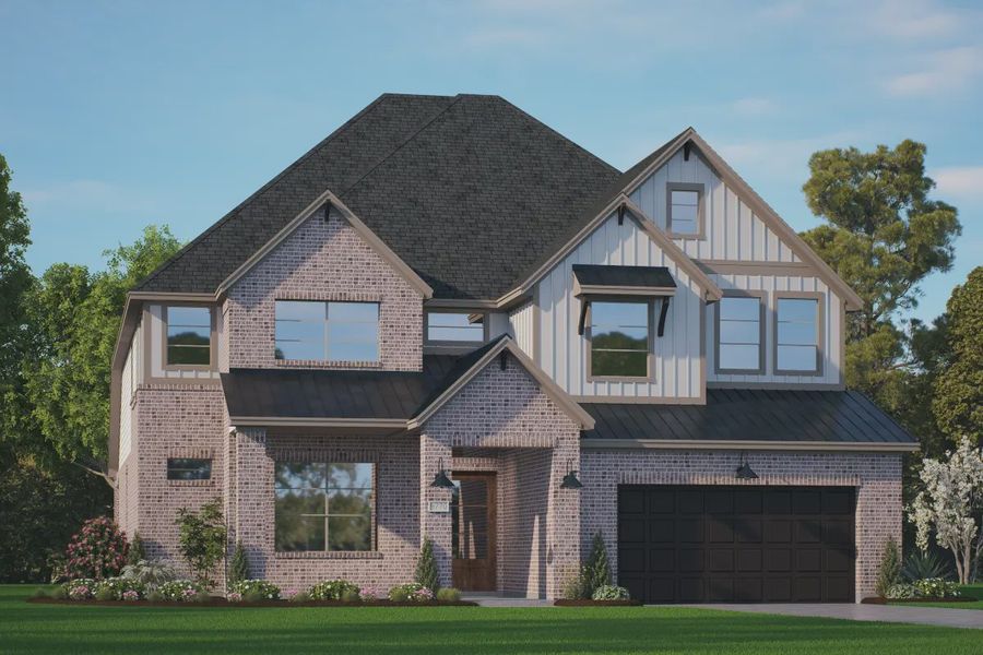 Representative exterior photo of a completed home built from the Waterford by Chesmar Homes in Riceland 60',65',70', Mont Belvieu, TX (Image 16). Representative exterior photo of a completed home built from the Waterford by Chesmar Homes in Riceland 60',65',70', Mont Belvieu, TX (Image 16).