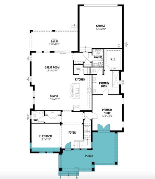 2D floor plan layout for the Merritt by Mattamy Homes in Celebration - Island Village, Celebration, FL (Image 3). 2D floor plan layout for the Merritt by Mattamy Homes in Celebration - Island Village, Celebration, FL (Image 3).