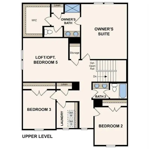 2D floor plan layout of this home in Walker Grove, McDonough, GA (Image 3).