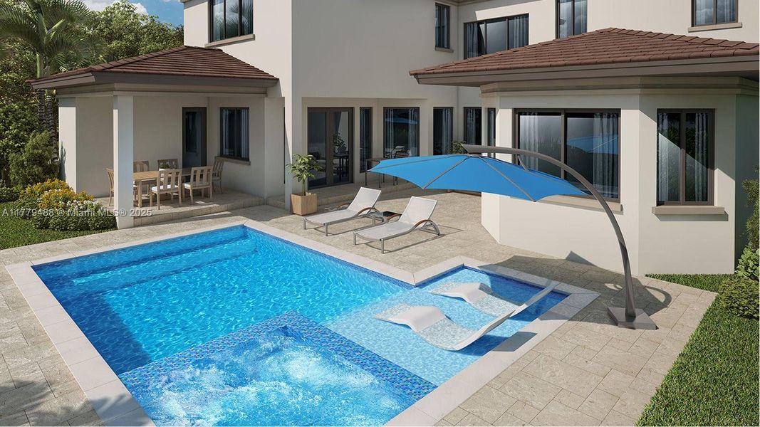 Furnished interior view inside a new home in , Miami (Image 6).