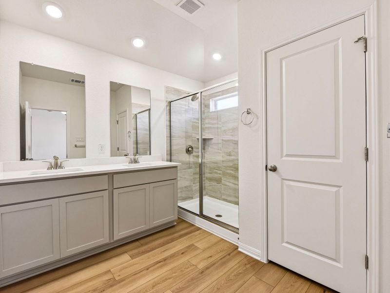 Furnished interior view inside a new home in Colony at Cole Springs - Boulevard Collection, Buda (Image 4).