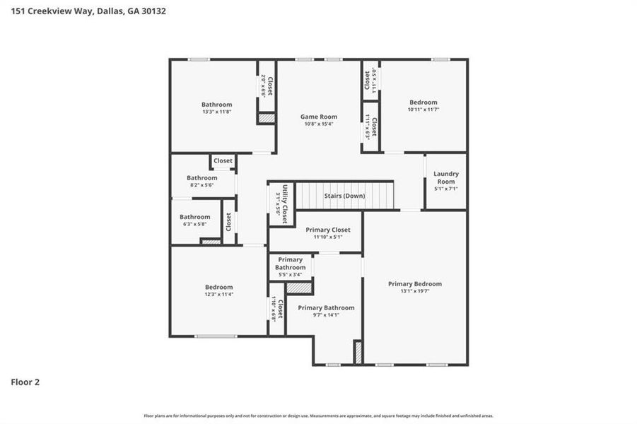 2D floor plan layout of this home in , Dallas, GA (Image 5).