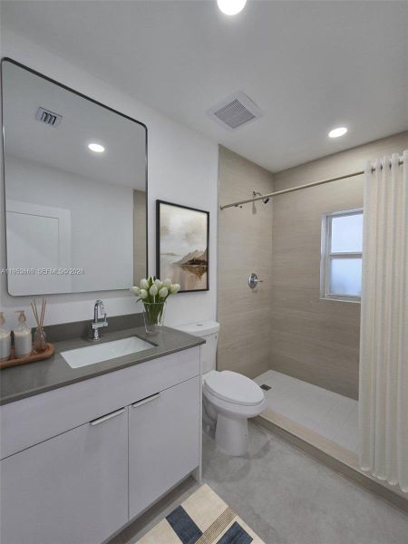 Furnished interior view inside a new home in , Miami (Image 15).