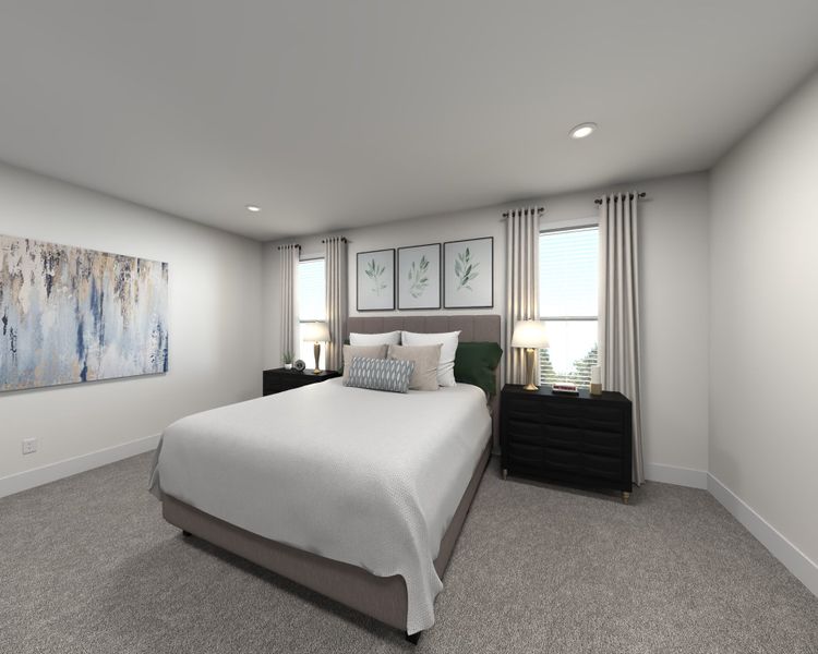 The primary suite offers a private retreat. The primary suite offers a private retreat.