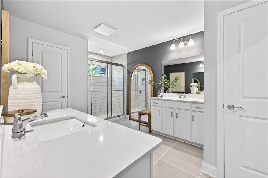 Furnished interior view inside a new home in Ansley Towns, Cumming (Image 18).