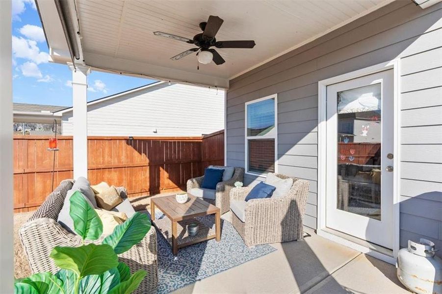 Exterior details and patio area of a home in Jackson Farm, Cartersville (Image 4).
