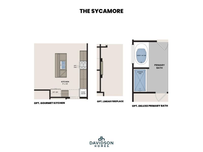 2D floor plan layout for the The Sycamore B by Davidson Homes LLC in Heartland, Heartland, TX (Image 5). 2D floor plan layout for the The Sycamore B by Davidson Homes LLC in Heartland, Heartland, TX (Image 5).