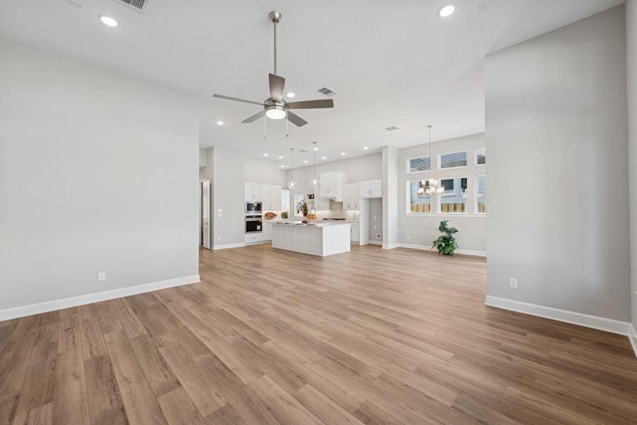 EXAMPLE PHOTO: View from Living towards Kitchen captures how spaious this area really is!