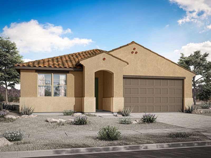 Representative exterior photo of a completed home built from the Cobalt by Mattamy Homes in Rosewood Heights, San Tan Valley, AZ (Image 3).